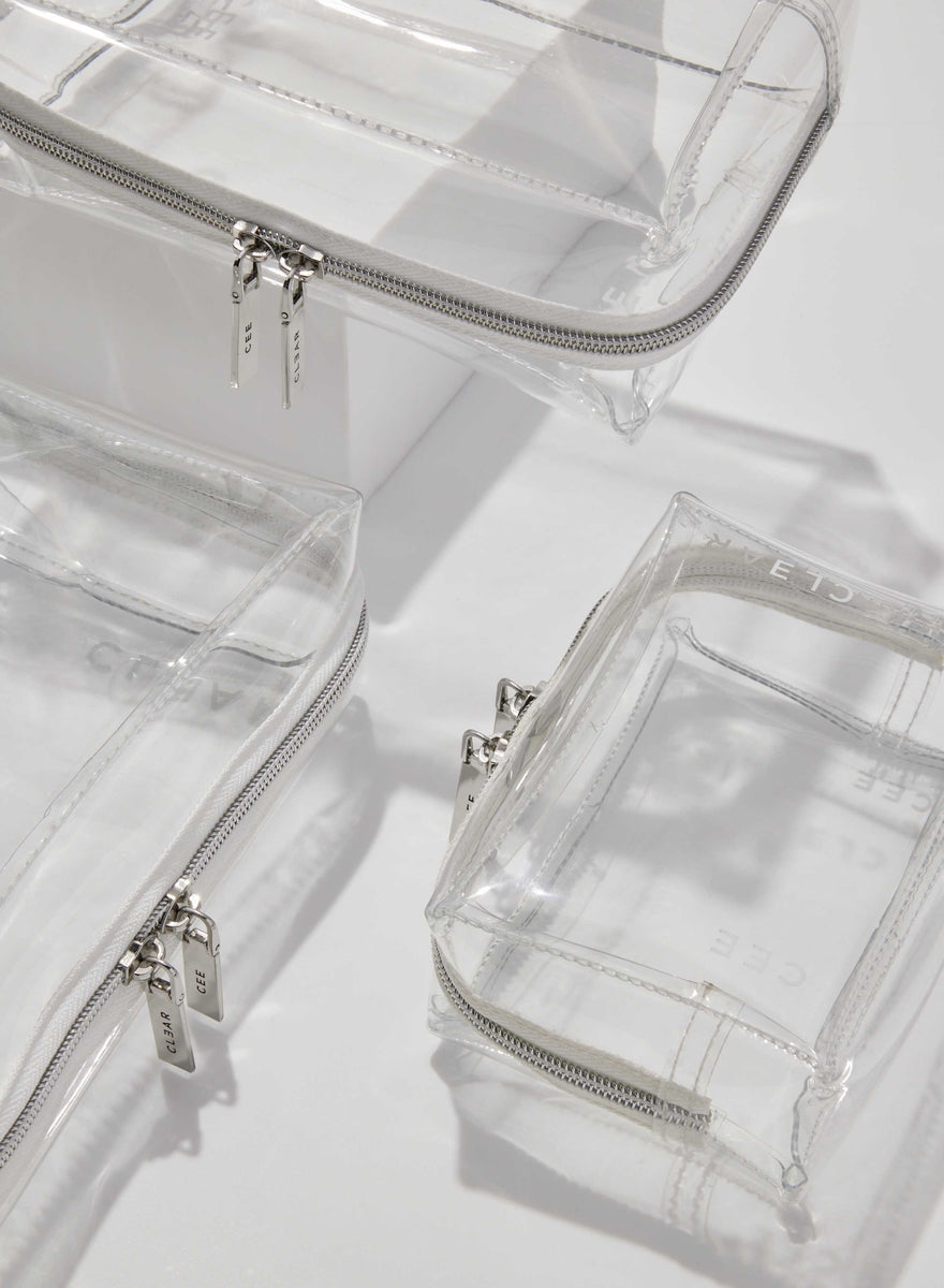 Shops Clear Trio Bag Cosmetic Case