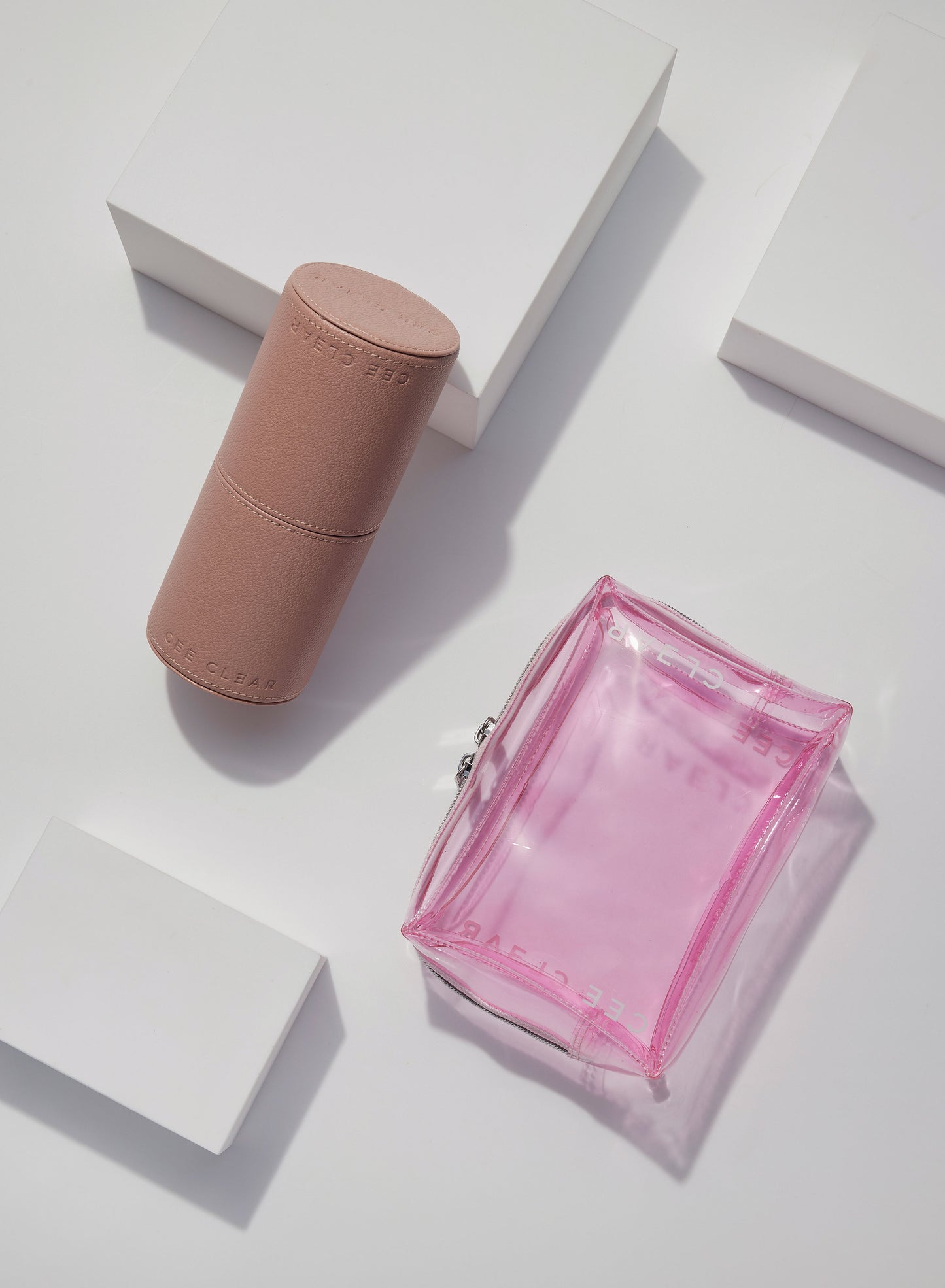 BLUSH BRUSH HOLDER & COSMETIC CASE SET