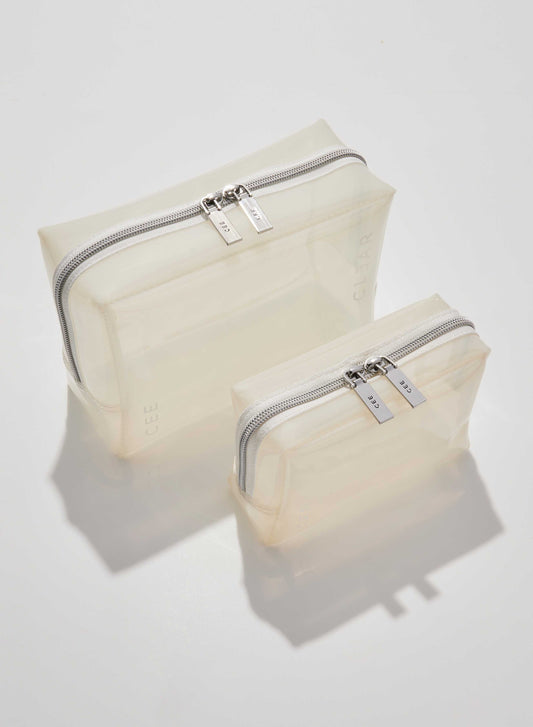 MILKY SMALL + MINI COSMETIC CASE DUO