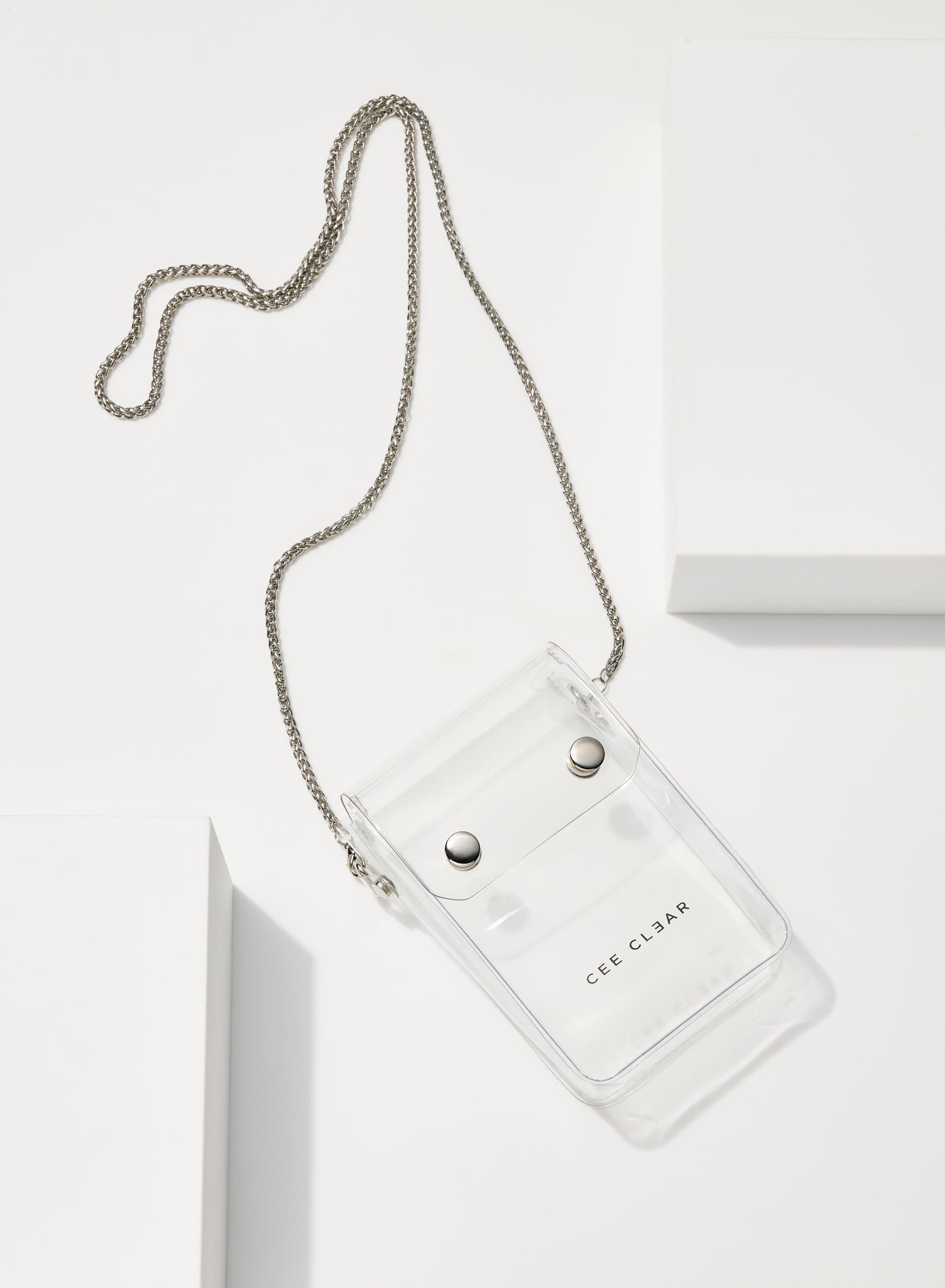 CLEAR CROSS BODY BAG + CHAIN SET