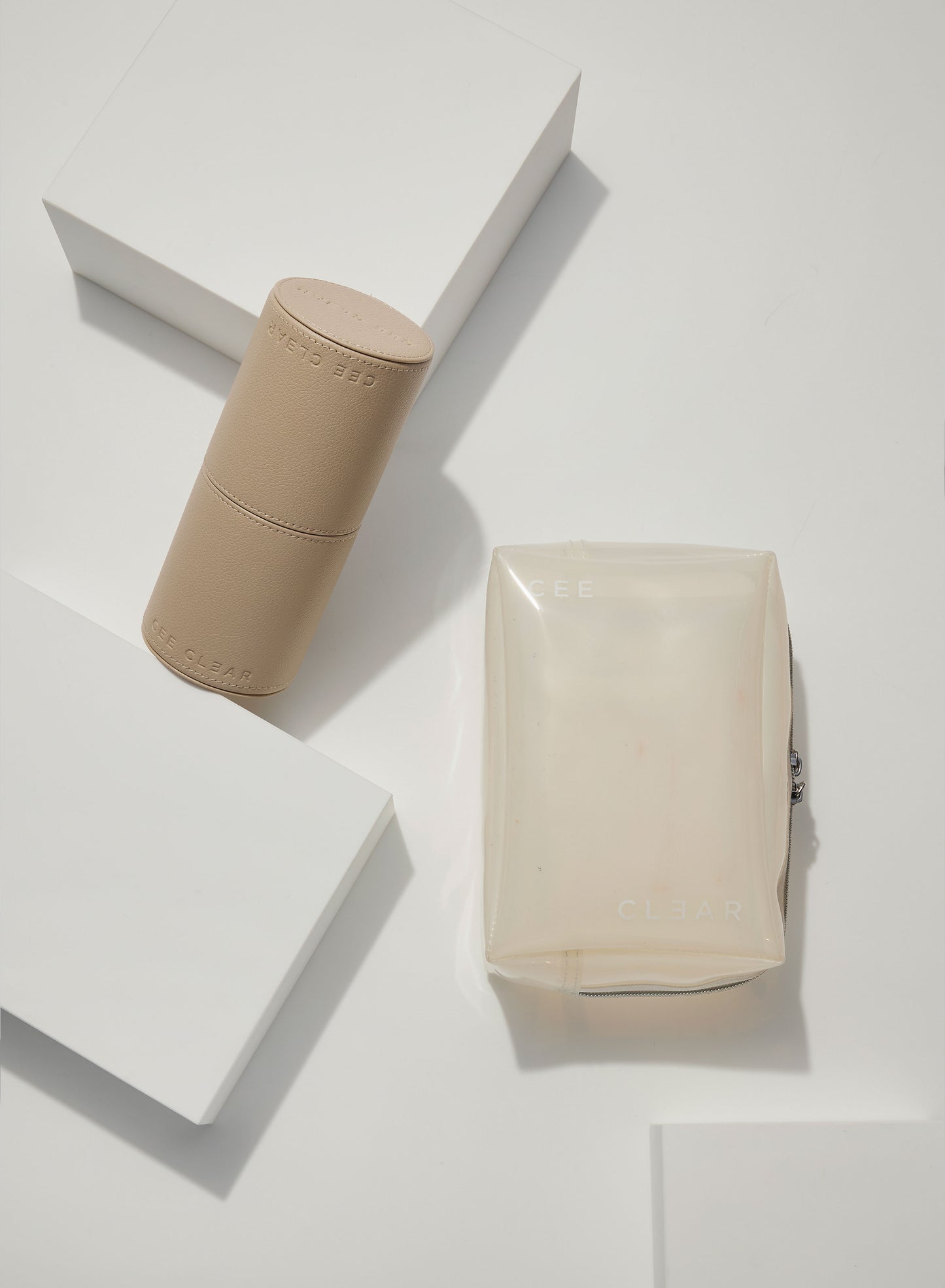 NATURAL BRUSH HOLDER & COSMETIC CASE SET