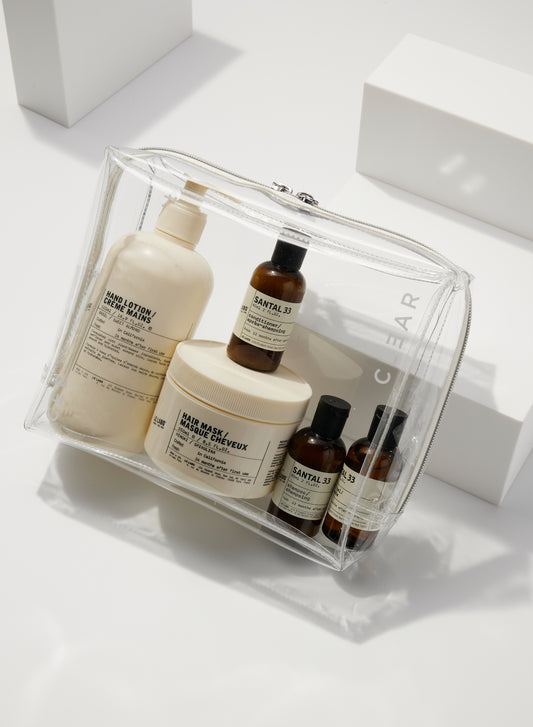 CLEAR LARGE COSMETIC CASE SET